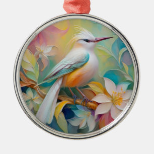 Ornement En Métal Oiseau d'Imaginaire tourbé d'or
