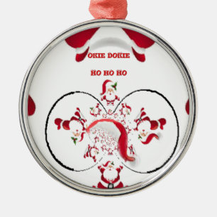 Ornement En Métal Oki Dokie Père Noël !