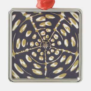 Ornement En Métal Olive Green Polka Point Radial Motif Art Imprimer