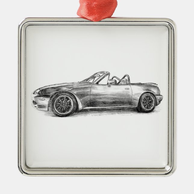 Ornement En Métal Ombre argentée MX5 (Devant)