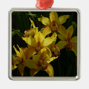 Ornement En Métal Orchidées Jaunes Sunlit Floral