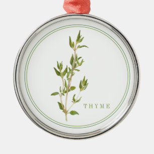 Ornement En Métal ORDINATEUR Rond Premium THYME FRAIS