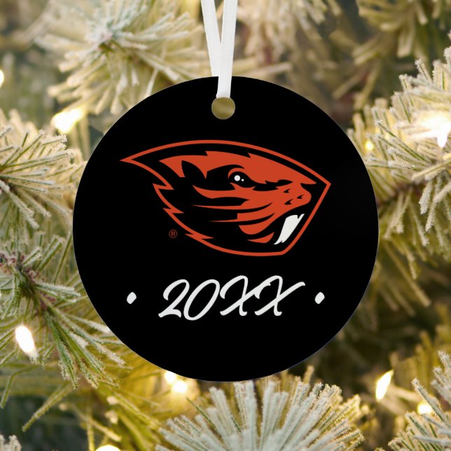 Ornement En Métal Oregon State Beavers | Tête de castor (Insitu)