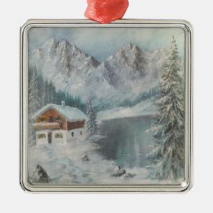 Ornement En Métal Ornament Ann Hayes Peinture Rêve Bavarois de neige