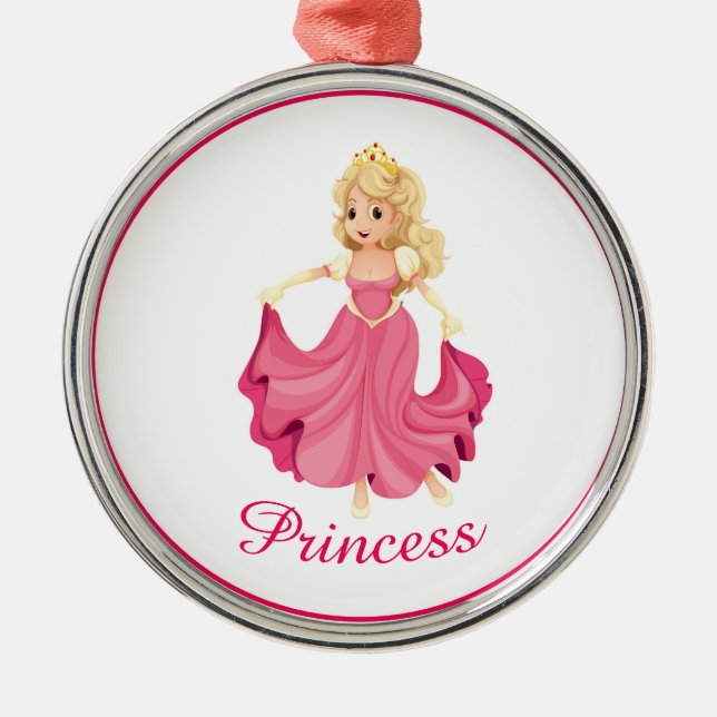 Ornement En Métal Ornament de Noël de la princesse (Devant)