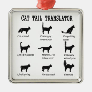 ORNEMENT EN MÉTAL ORNAMENT DU CARRÉ DE TRADUCTEUR DE TAILLE CAT
