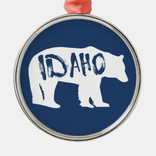 Ornement En Métal Ours Idaho