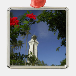 Ornement En Métal Pacifique Sud, Polynésie française, Tahiti. Hibisc