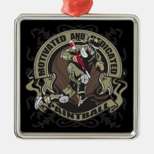 Ornement En Métal Paintball motivé