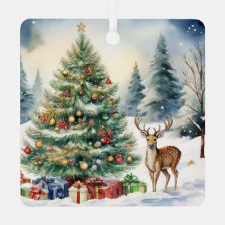 Ornement En Métal Paix sur Terre Noël Bois