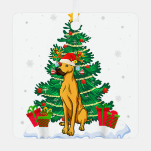 Ornement En Métal Pajama de Noël Grand Danois Arbre Noël Chien Papa 
