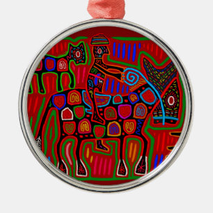 Ornement En Métal Panama Mola - Sauvez un cheval, montez un cowboy