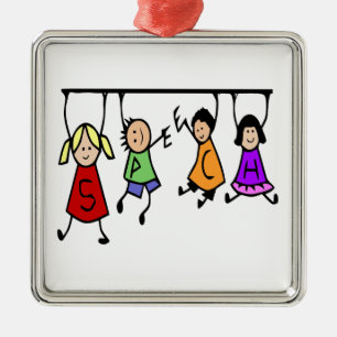 Ornement En Métal Parole Thérapeutique de la parole des enfants mign