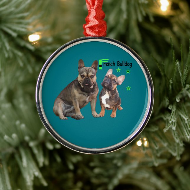 Ornement En Métal Partisans du bulldog ornament français (Arbre)