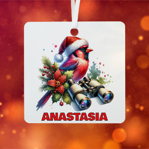 Ornement En Métal Passionné d'observation des oiseaux Personnalisé