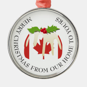 Ornement En Métal Patriotique   Pudding de Noël avec   DRAG CANADA