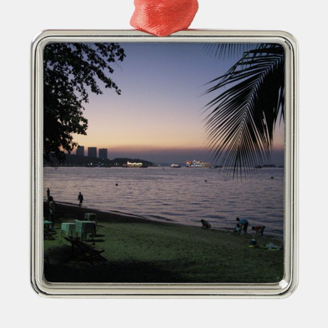 Ornement En Métal Pattaya Beach Sunset ... Chonburi, Thaïlande (Devant)