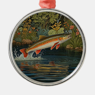 Ornement En Métal Pêche à la mouche rustique
