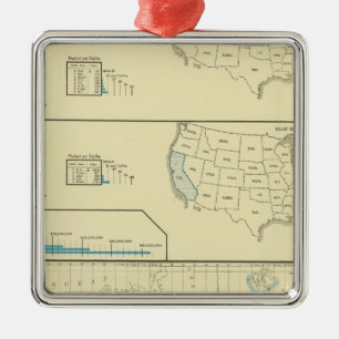 Ornement En Métal Pêche et au sol de pêche à la baleine