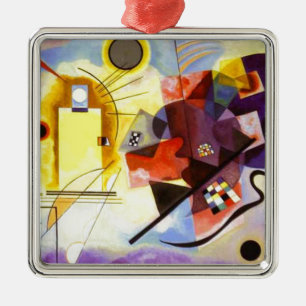 Ornement En Métal Peinture Abstraite Kandinsky rouge jaune