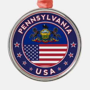 Ornement En Métal Pennsylvanie autocollant, étui téléphonique, sac f
