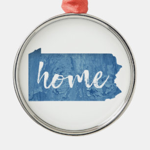 Ornement En Métal Pennsylvanie - Grain de bois