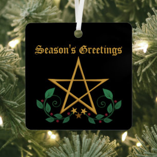 Ornement En Métal Pentacle Star Witchy Ornament
