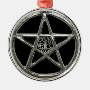 Ornement En Métal Pentacle Tree Of Life Ornament