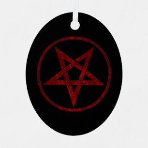 Ornement En Métal Pentagram Red Devil