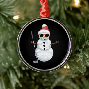 Ornement En Métal Père Noël Bonhomme de neige Balle de golf Cadeau d