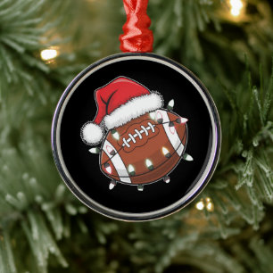 Ornement En Métal Père Noël Sports Homme Joueur de football de Noël