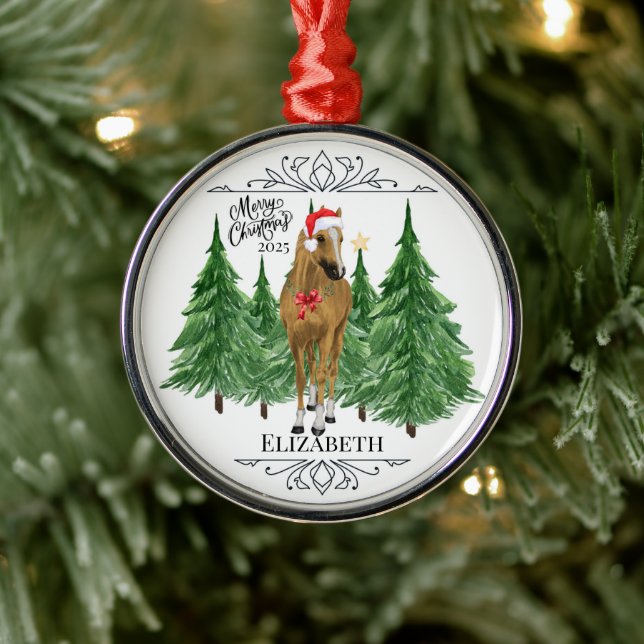 Ornement En Métal Personalized Horse Christmas Ornament Keepsake (Arbre)