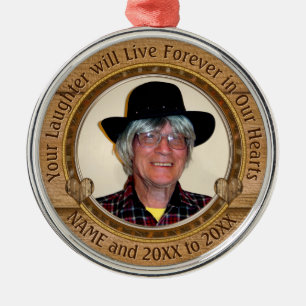 Ornement En Métal Personalized Memorial Ornaments with Picture