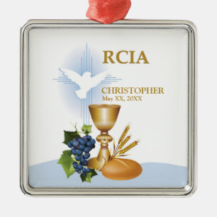 Ornement En Métal Personnalisez, RCIA Félicitations Sacrement Cathol