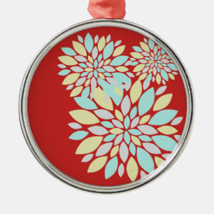 Ornement En Métal Pétales de fleurs de couleur pastel magique