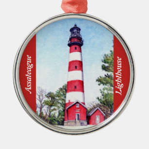 Ornement En Métal Phare d'île d'Assateague