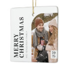 Photo de Noël minimaliste noir et blanc