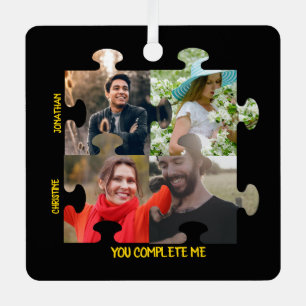 Ornement En Métal Photo de pièce de puzzle personnalisée Vous me com