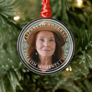 Ornement En Métal Photo simple élégante Classique Blanc Script Retir