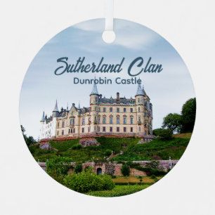 Ornement En Métal Photo Tartan Scottish Sutherland Clan Castle