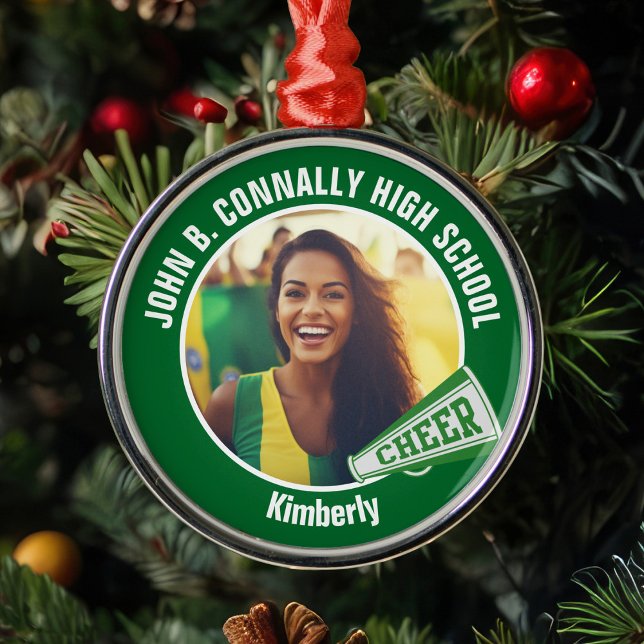 Ornement En Métal Photo verte Lycée Noël (Créateur téléchargé)