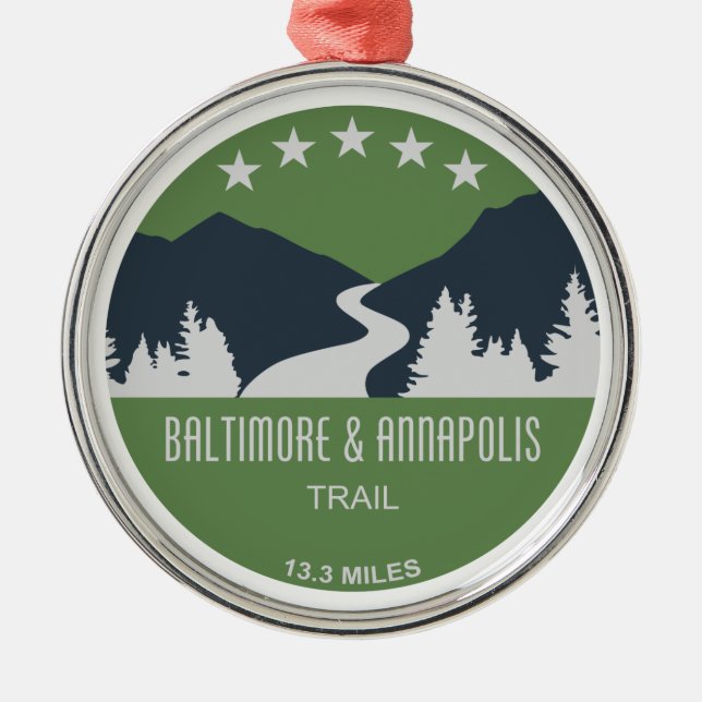 Ornement En Métal Piste Baltimore & Annapolis (Devant)