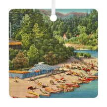 Plage vintage de la rivière russe