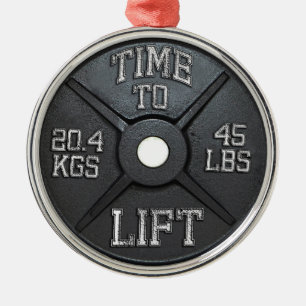 Ornement En Métal Plaque Barbell - Ascenseur Lourd