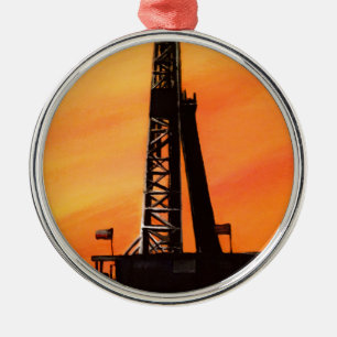 Ornement En Métal Plate-forme pétrolière du Texas