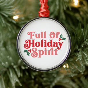Ornement En Métal Plein d'esprit de vacances - Typographie festive