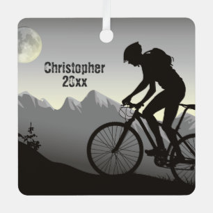 Ornement En Métal Pleine lune VTT personnalisée Noël