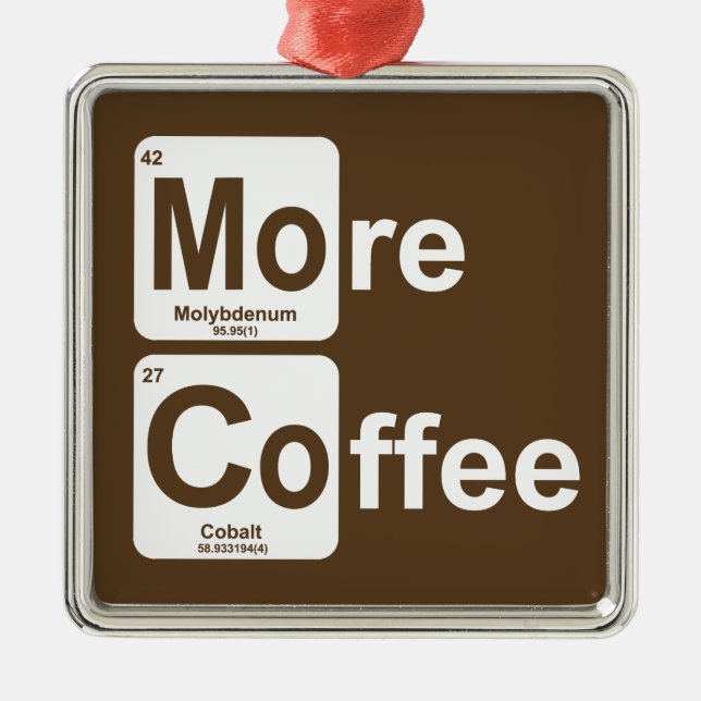 Ornement En Métal Plus de tableau périodique du café (Devant)
