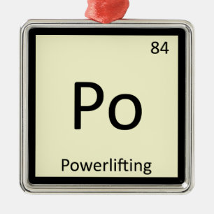 Ornement En Métal Po - Chimie sportive motrice Tableau périodique
