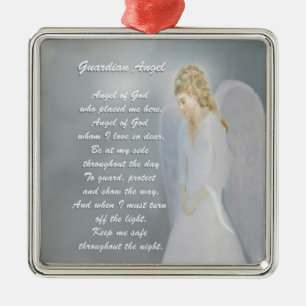 Ornement En Métal Poème Angel Guardian